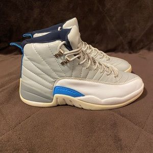 Men’s Jordan 12 Retro University Blue Wolf Grey Shoes